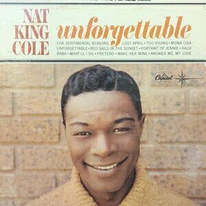 Nat King Cole Unforgettable LP Vinyl 1966 Reissue Capitol T357 Scranton Album
